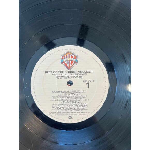 The Doobie Brothers "Best Of The Doobies Volume II" Vinyl Record BSK 3612 - Picture 5 of 6